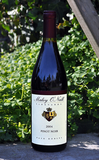Maloy O'Neill Vineyards 2004 Paso Robles Pinot Noir 750ml Wine Bottle