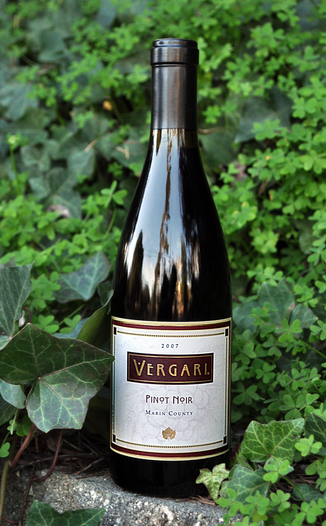 Vergari Wine 2007 Marin County Pinot Noir 750ml Wine Bottle