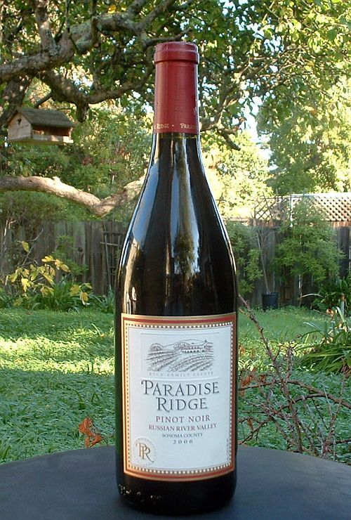 Paradise Ridge 2006 Pinot Noir, Russian River Valley 750ml Wine Bottle