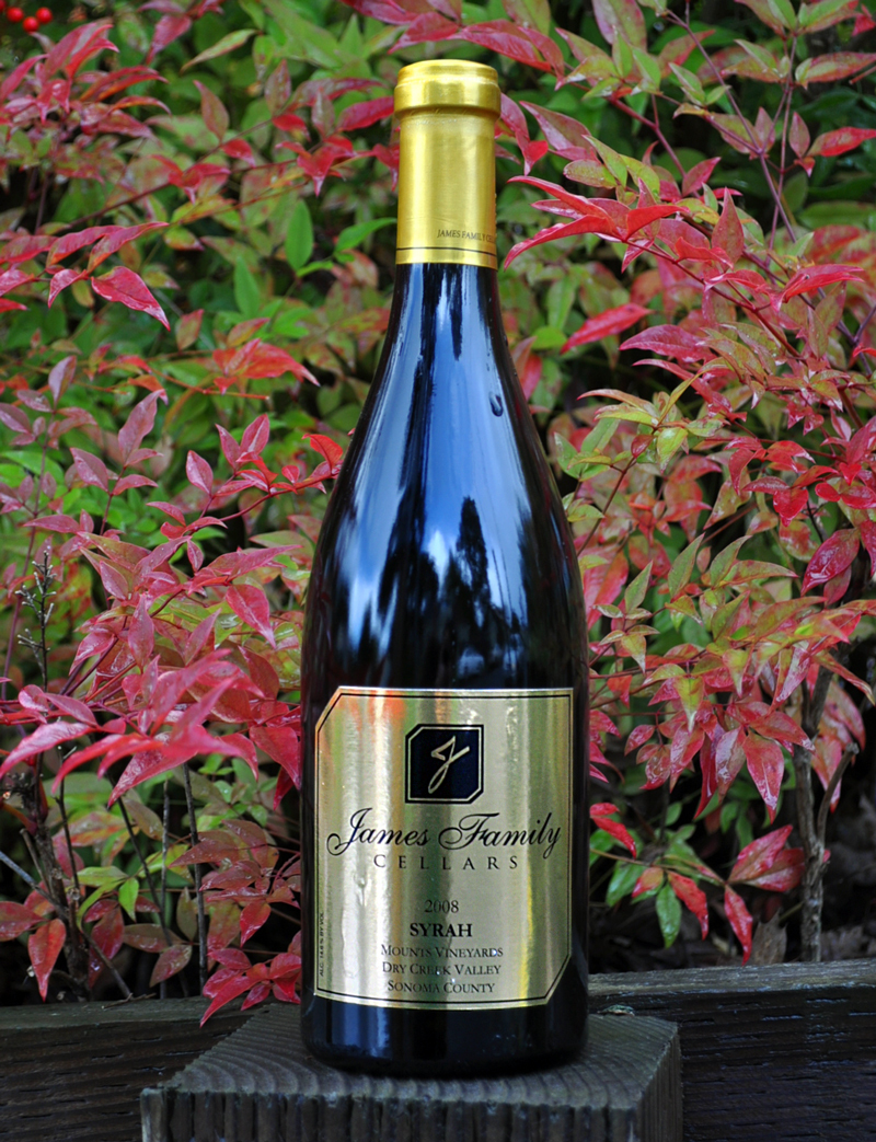 James Family Cellars 2008 Dry Creek Valley Syrah 750ml Wine Bottle