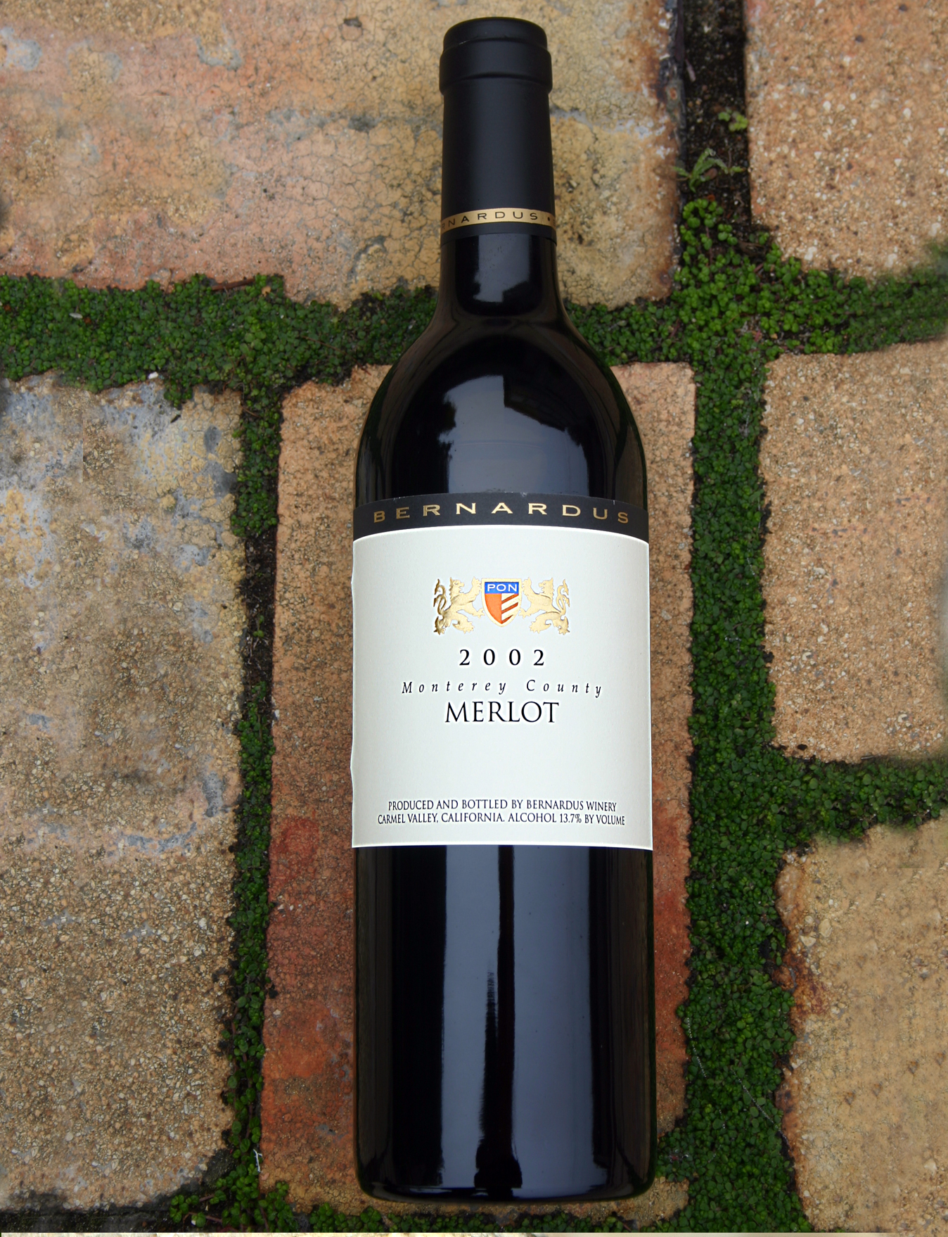 Bernardus Winery 2002 Merlot 750ml Wine Bottle