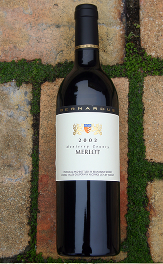 Bernardus Winery 2002 Merlot 750ml Wine Bottle