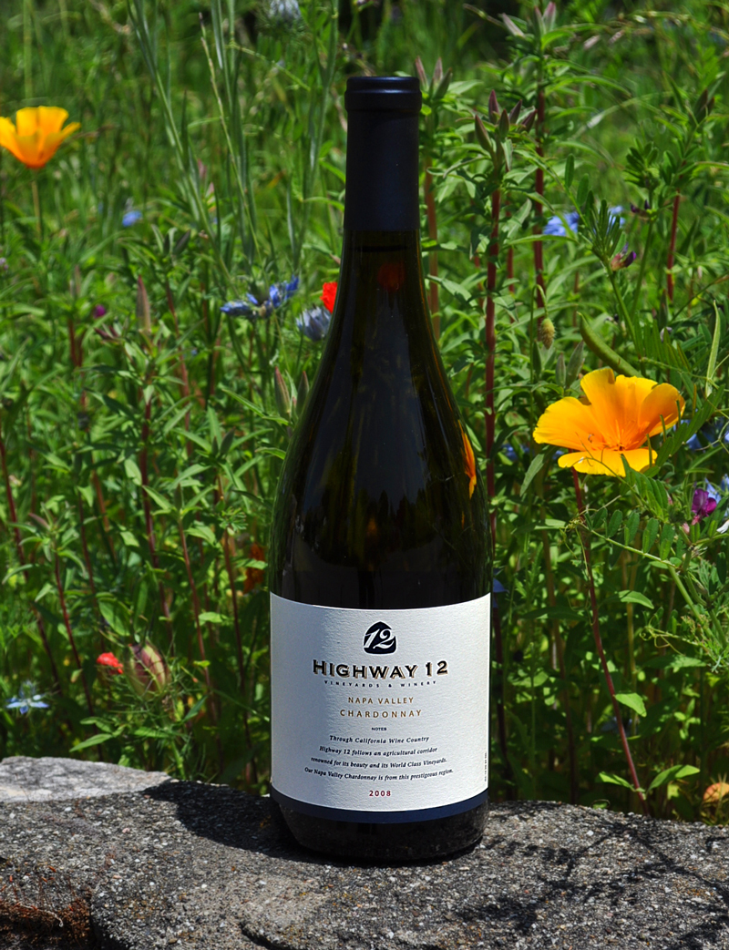 Highway 12 Winery 2008 Napa Valley Chardonnay 750ml Wine Bottle