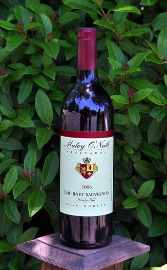 Maloy O'Neill Vineyards 2006 Paso Robles Cabernet Sauvignon 750ml Wine Bottle