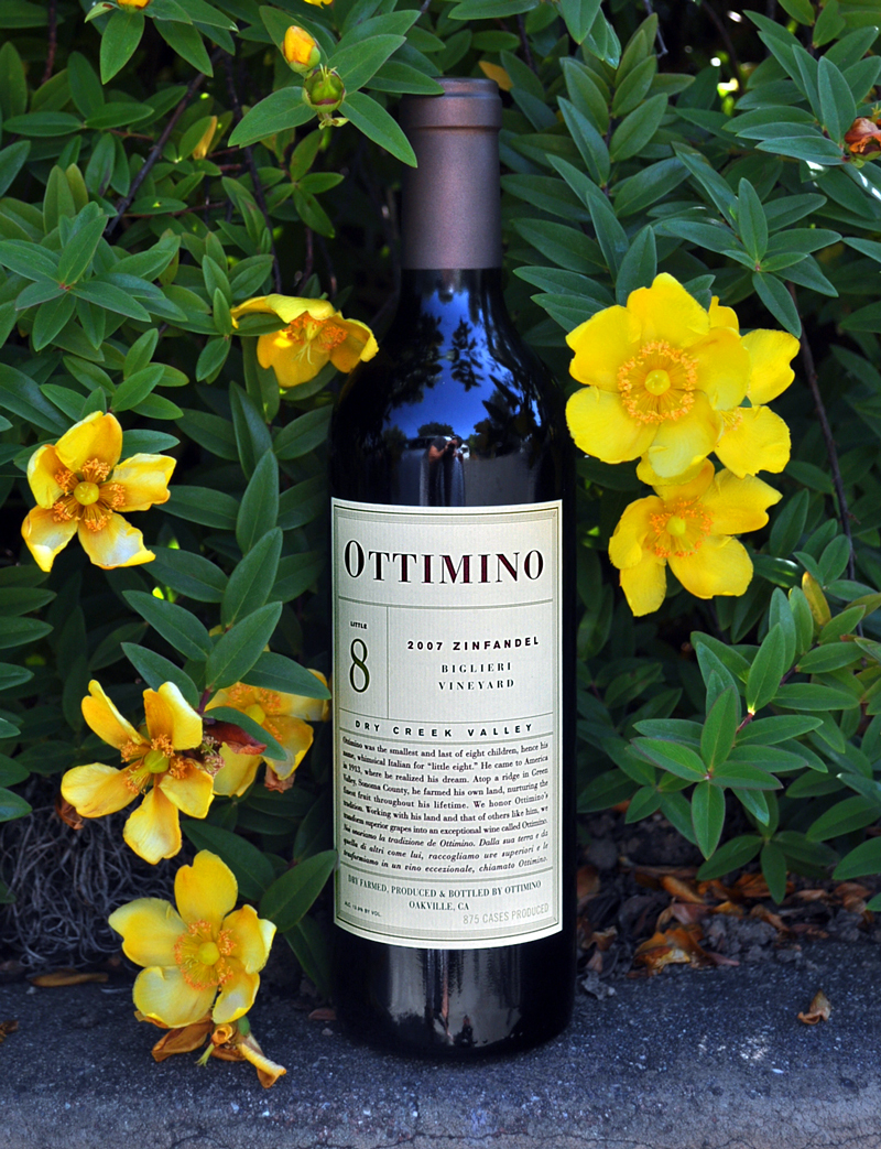 Ottimino 2007 Dry Creek Valley Zinfandel 750ml Wine Bottle