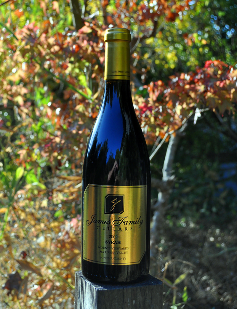 James Family Cellars 2009 Dry Creek Valley Syrah 750ml Wine Bottle