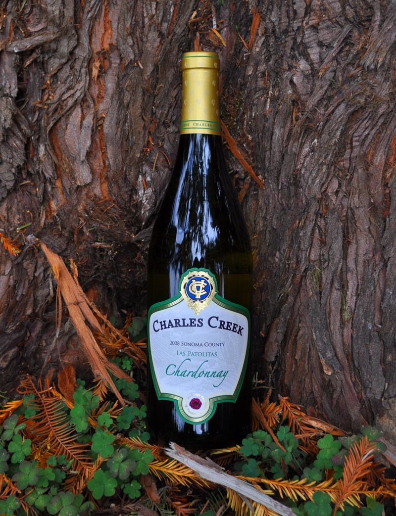 Charles Creek Vineyards 2008 Las Patolitas Sonoma County Chardonnay 750ml Wine Bottle