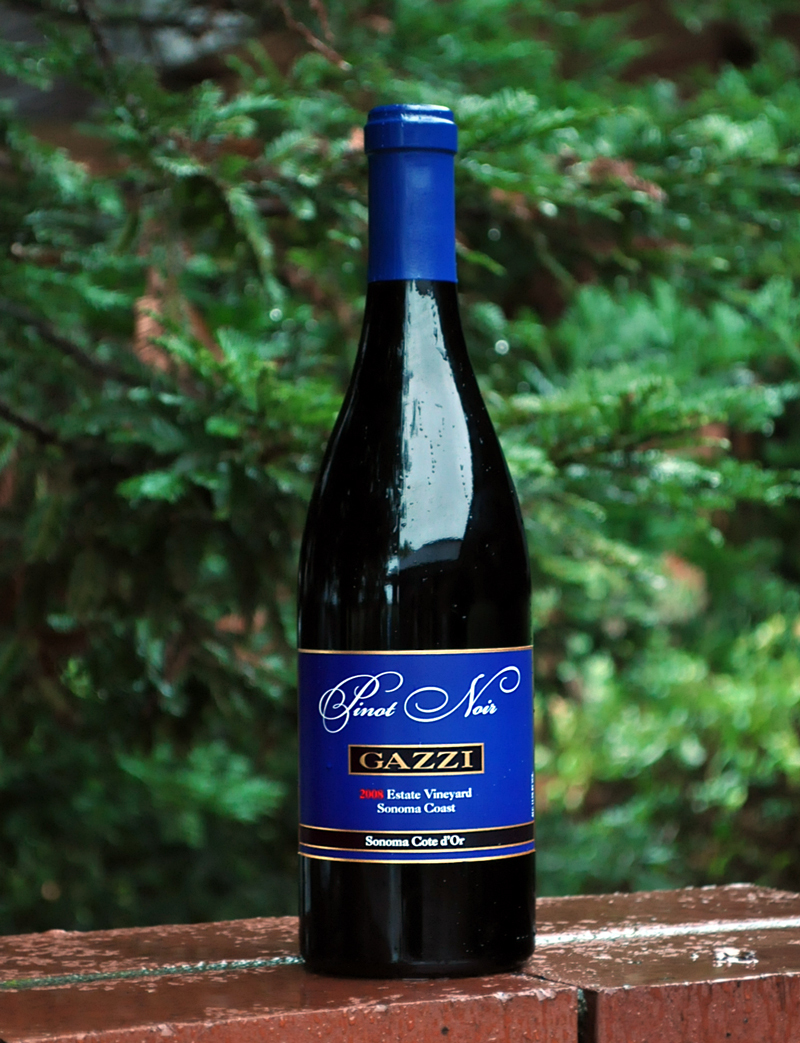 Gazzi Estate Vineyards 2008 Sonoma Coast Pinot Noir 750ml Wine Bottle