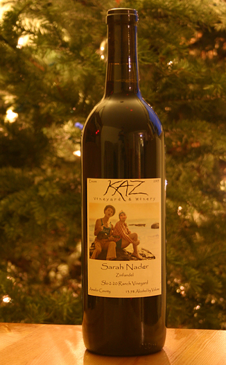 Kaz Winery 2005 Sarah Nader Zinfandel 750ml Wine Bottle