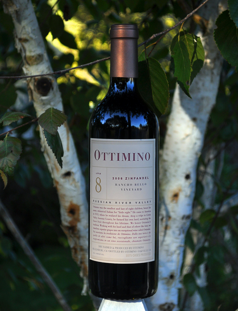 Ottimino 2006 Rancho Bello Vineyard Zinfandel 750ml Wine Bottle