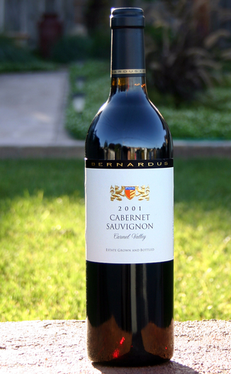 Bernardus Winery 2001 Cabernet Sauvignon 750ml Wine Bottle