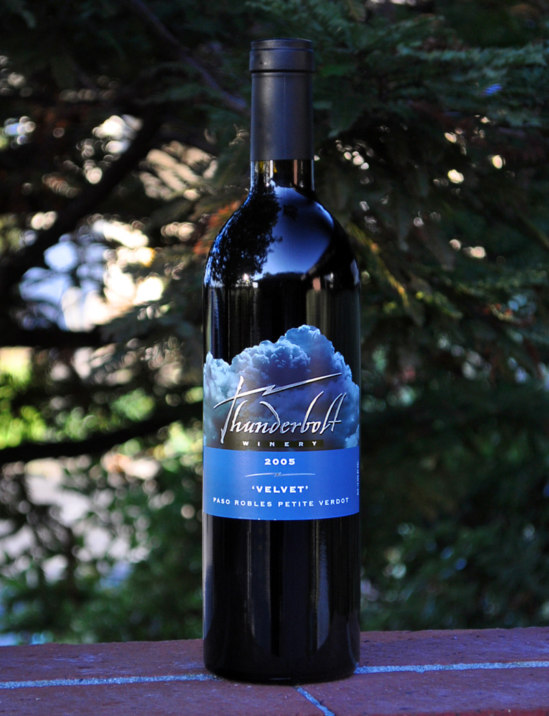 Twilight Cellars 2005 Thunderbolt Winery Velvet Petite Verdot 750ml Wine Bottle