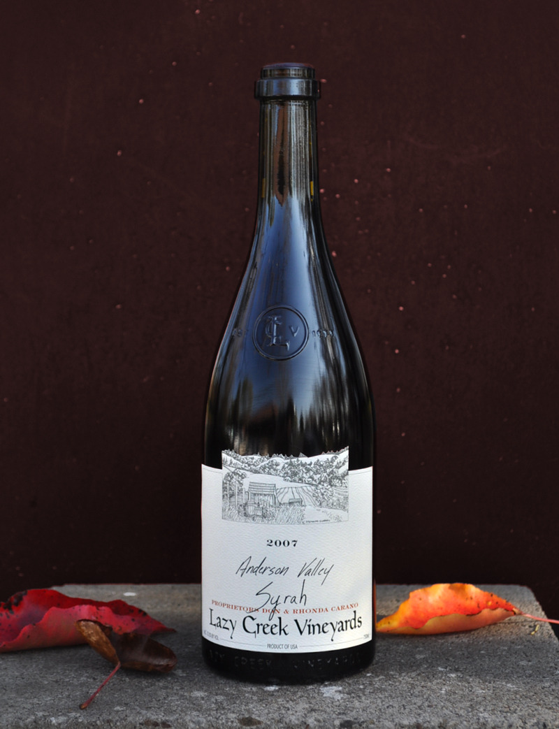 Lazy Creek Vineyards 2007 Anderson Valley Syrah 750ml Wine Bottle