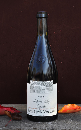 Lazy Creek Vineyards 2007 Anderson Valley Syrah 750ml Wine Bottle