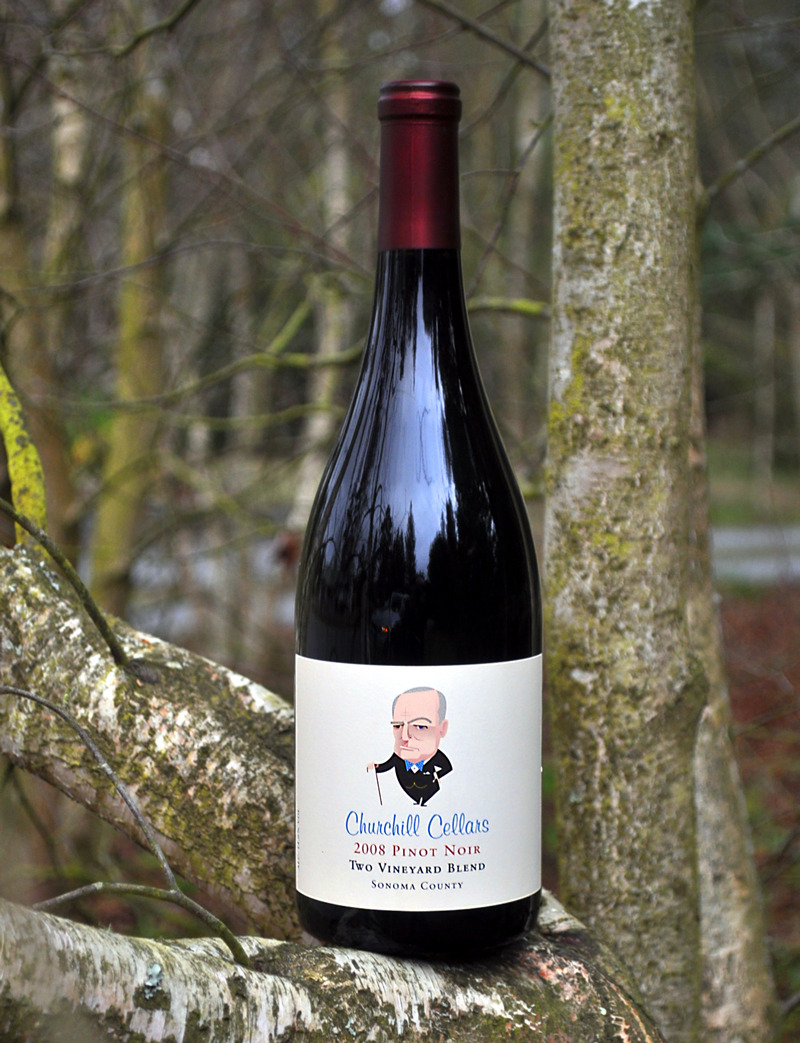 Churchill Cellars 2008 Two Vineyard Blend Pinot Noir 750ml Wine Bottle