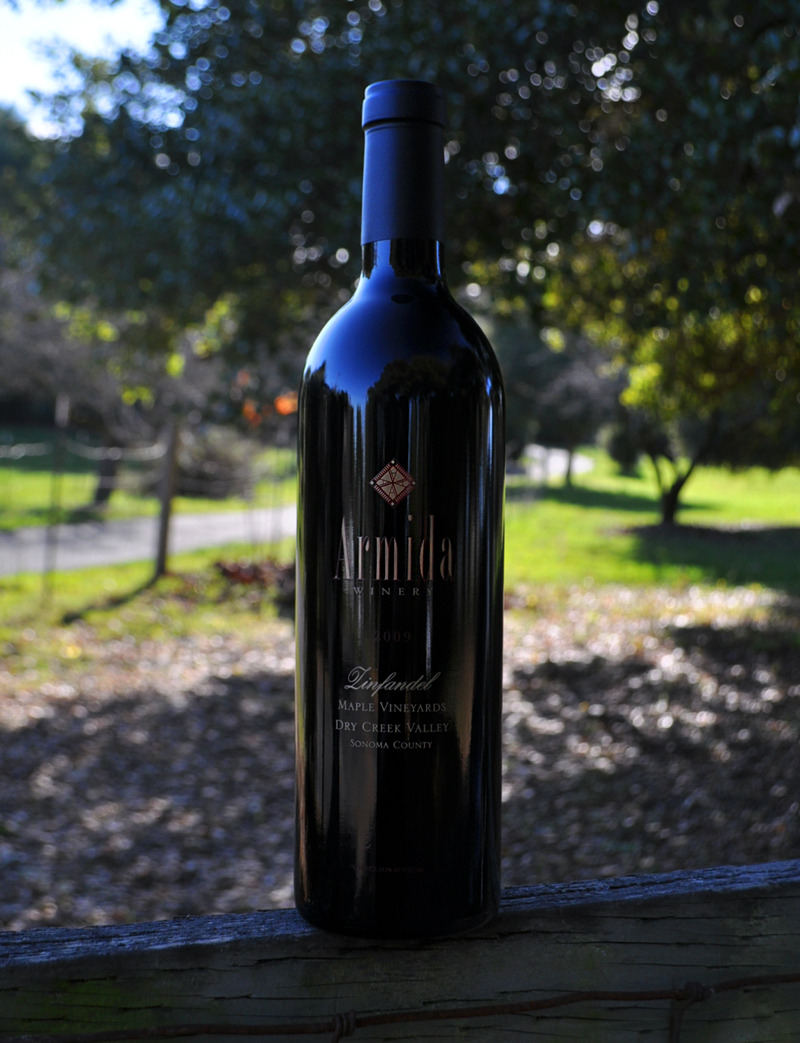 Armida Winery 2009 Maple Vineyards Zinfandel 750ml Wine Bottle