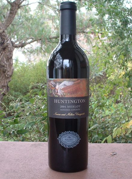 Huntington Wine Cellars 2004 Sonoma County Reserve Merlot 750ml Wine Bottle