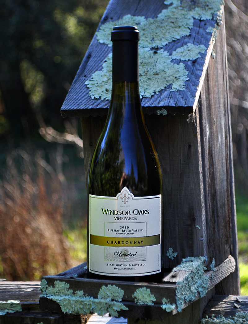 Windsor Oaks Vineyards 2010 Russian River Valley Unoaked Chardonnay 750ml Wine Bottle