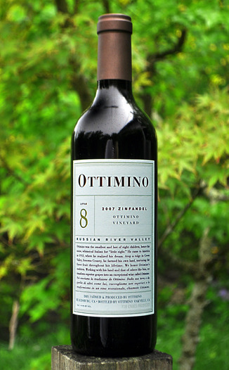Ottimino 2007 Estate Vineyard Zinfandel 750ml Wine Bottle