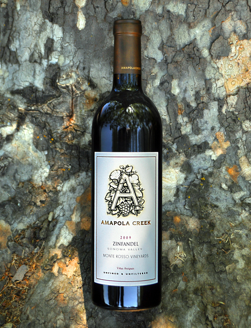 Amapola Creek Vineyards & Winery 2009 Monte Rosso Vineyard Zinfandel 750ml Wine Bottle