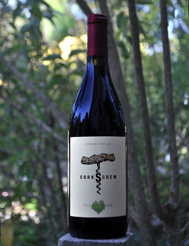 Corkscrew Wines 2009 Sonoma Coast Pinot Noir 750ml Wine Bottle