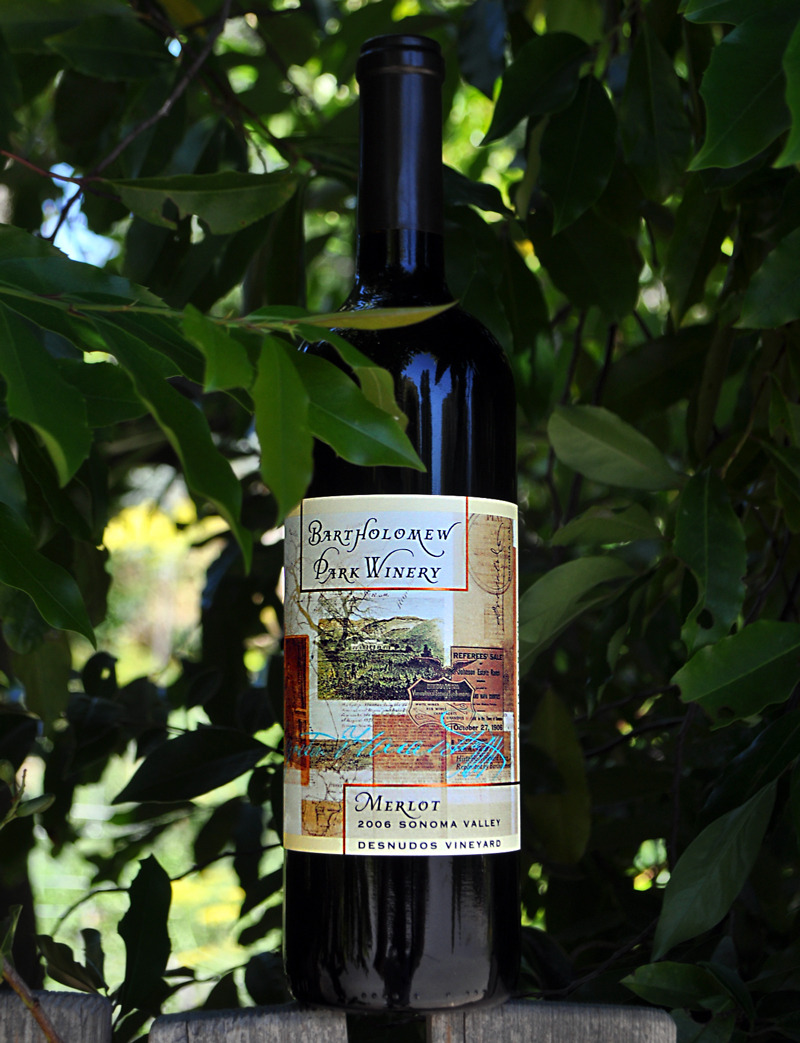 Bartholomew Park Winery 2006 Desnudos Vineyard Merlot 750ml Wine Bottle