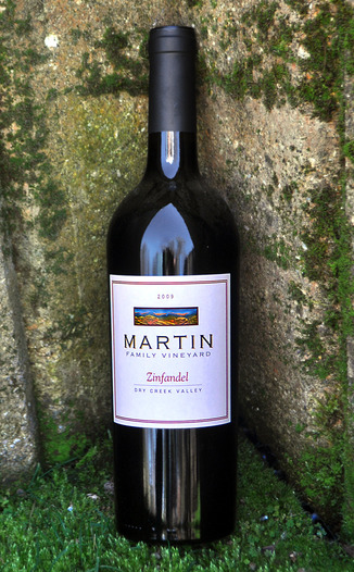 Martin Family Vineyards 2009 Zinfandel 750ml Wine Bottle