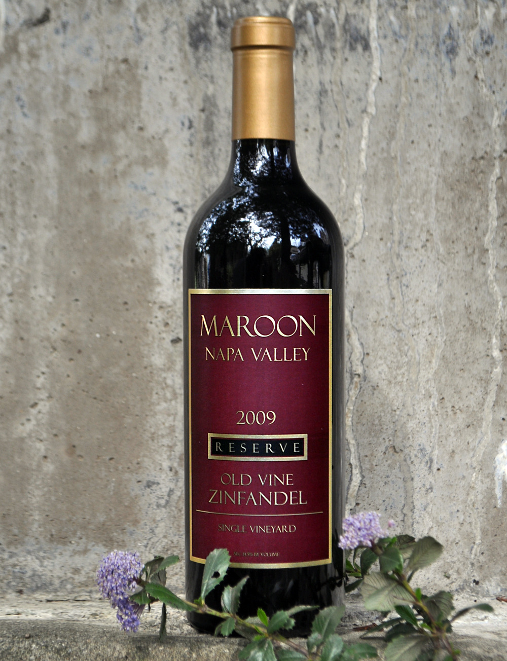 Maroon 2009 Old Vine Reserve Zinfandel 750ml Wine Bottle
