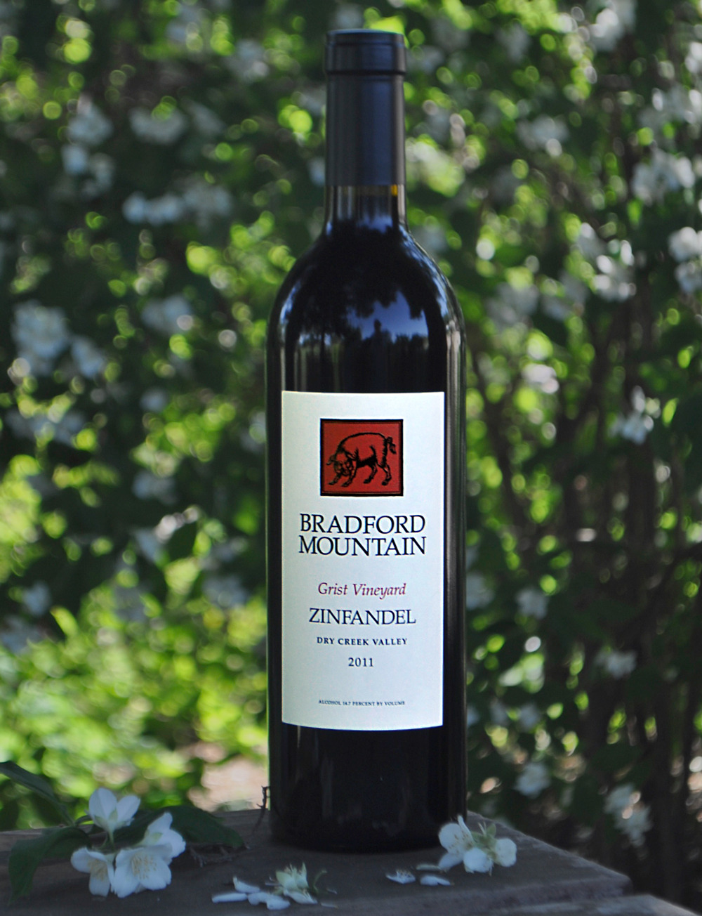 Bradford Mountain Winery 2011 Grist Vineyard Zinfandel 750ml Wine Bottle