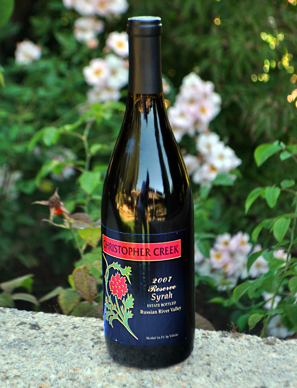 Christopher Creek Winery 2007 Reserve Syrah 750ml Wine Bottle