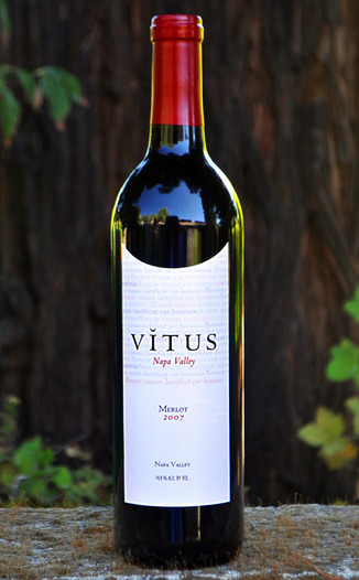 Vitus Wines 2007 Merlot 750ml Wine Bottle
