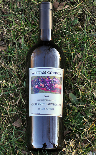 William Gordon Winery 2009 Alexander Valley Estate Cabernet Sauvignon 750ml Wine Bottle