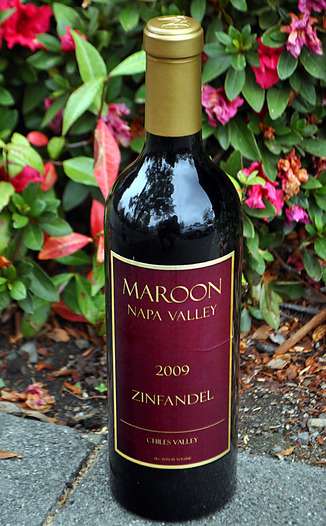 Maroon 2009 Maroon Napa Valley Zinfandel 750ml Wine Bottle