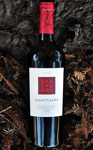 Sanctuary 2009 Mariah Vineyard Mendocino Ridge Zinfandel 750ml Wine Bottle