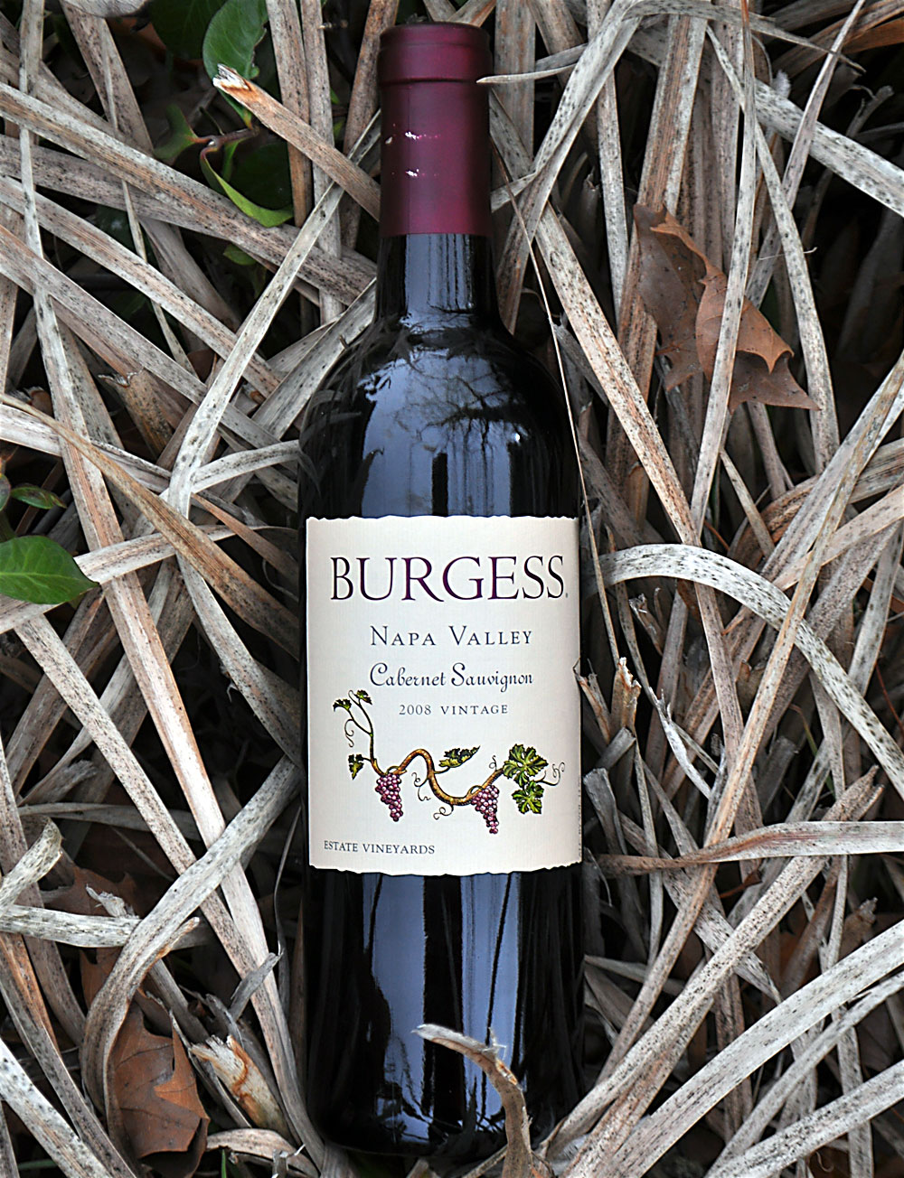 Burgess Cellars 2008 Napa Valley Cabernet Sauvignon 750ml Wine Bottle