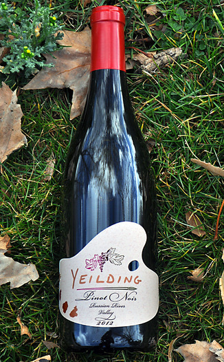 Yeilding Wine 2012 Russian River Valley Pinot Noir 750ml Wine Bottle