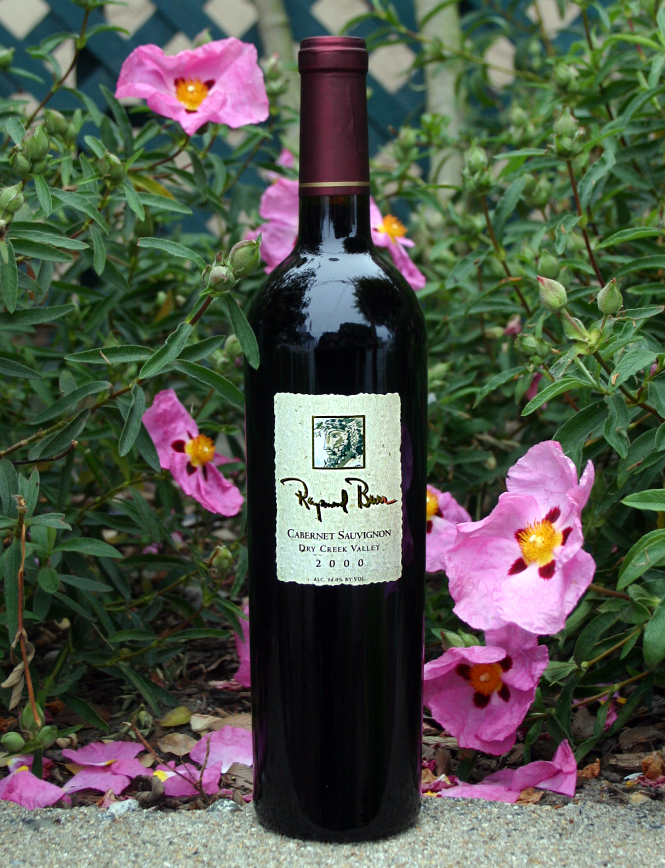 Raymond Burr Vineyards 2000 Cabernet Sauvignon 750ml Wine Bottle