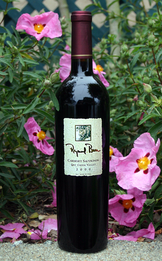 Raymond Burr Vineyards 2000 Cabernet Sauvignon 750ml Wine Bottle