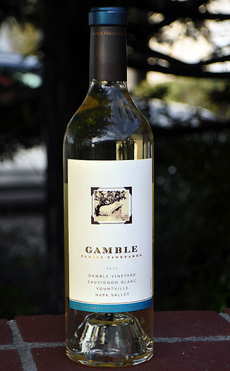 Gamble Family Vineyards 2011 Yountville Sauvignon Blanc 750ml Wine Bottle