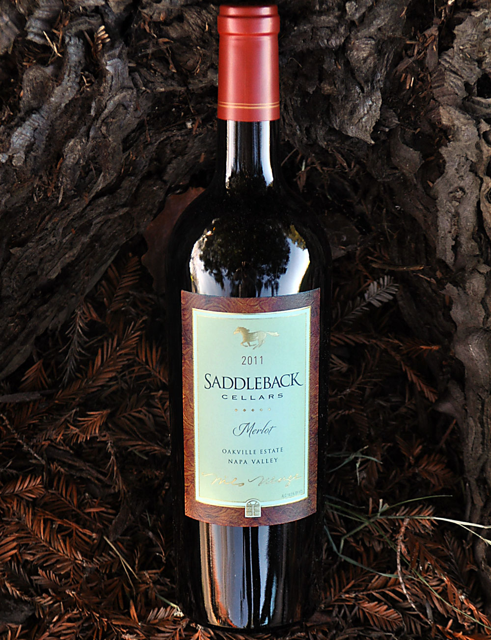 Saddleback Cellars 2011 Oakville Estate Napa Valley Merlot 750ml Wine Bottle