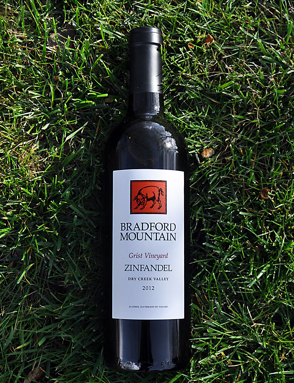 Bradford Mountain Winery 2012 Grist Vineyard Dry Creek Valley Zinfandel 750ml Wine Bottle