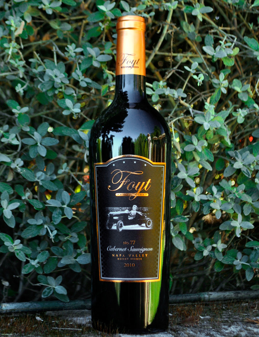 Foyt Family Wines 2010 No. 77 Mount Veeder Cabernet Sauvignon 750ml Wine Bottle