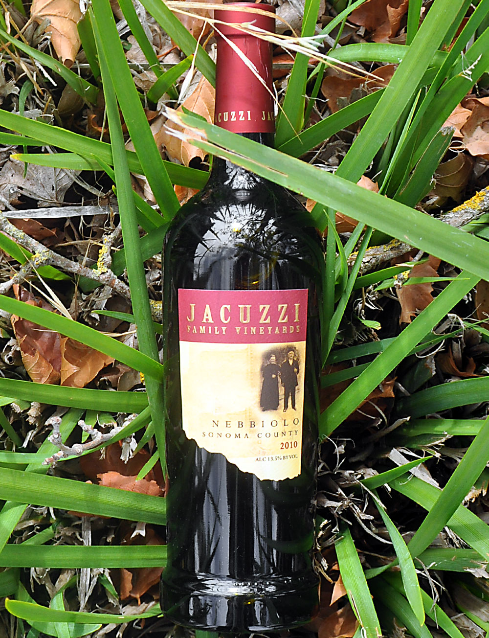 Jacuzzi Family Vineyards 2010 Sonoma County Nebbiolo 750ml Wine Bottle