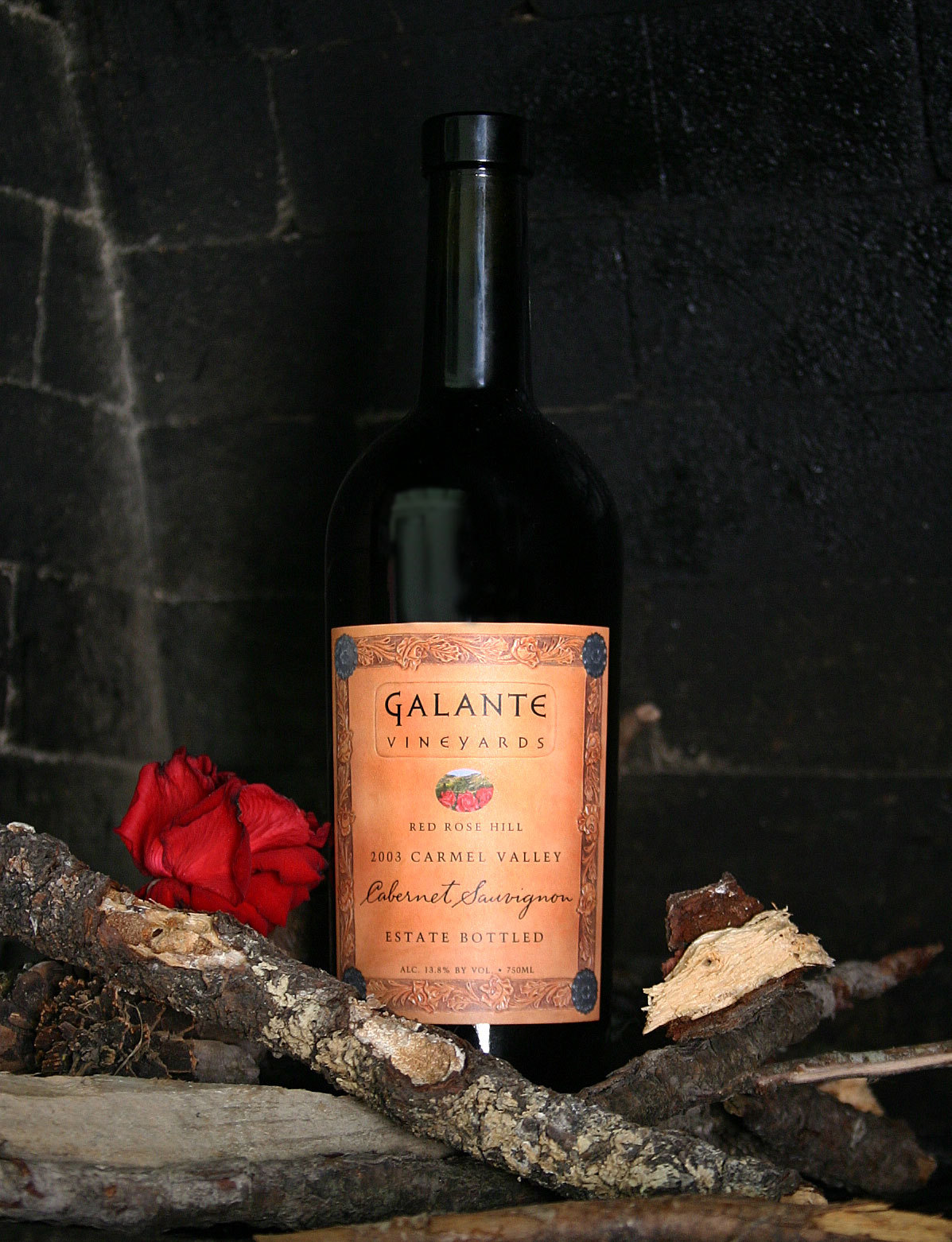 Galante Vineyards 2003 Red Rose Hill 750ml Wine Bottle
