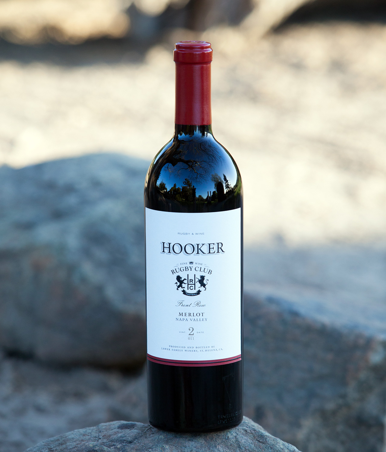 Lawer Family Wines 2011 Hooker Rugby Club Napa Valley Merlot 750ml Wine Bottle