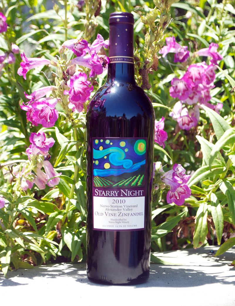 Starry Night Winery 2010 Nervo Station Vineyard Alexander Valley Old Vine Zinfandel 750ml Wine Bottle