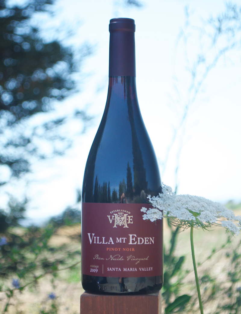 Villa Mt. Eden 2009 Bien Nacido Vineyard Pinot Noir 750ml Wine Bottle