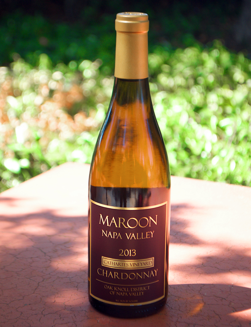 Maroon 2013 Cathartes Vineyard Napa Valley Chardonnay 750ml Wine Bottle