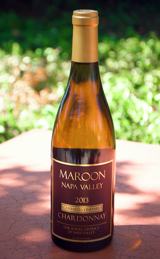 Maroon 2013 Cathartes Vineyard Napa Valley Chardonnay 750ml Wine Bottle