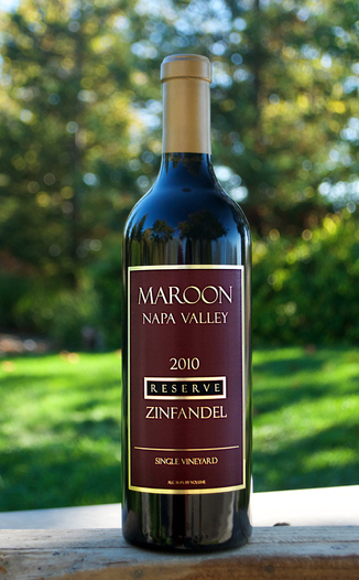 Maroon 2010 Reserve Single Vineyard Zinfandel 750ml Wine Bottle